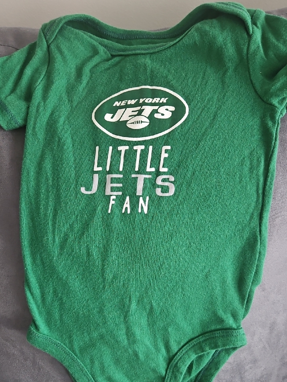 Little Jets Fan Green Baby Bodysuit
